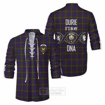 Durie Tartan Ghillie Kilt Shirt with Family Crest DNA In Me Style