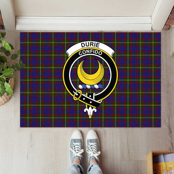 Durie Tartan Door Mat with Family Crest