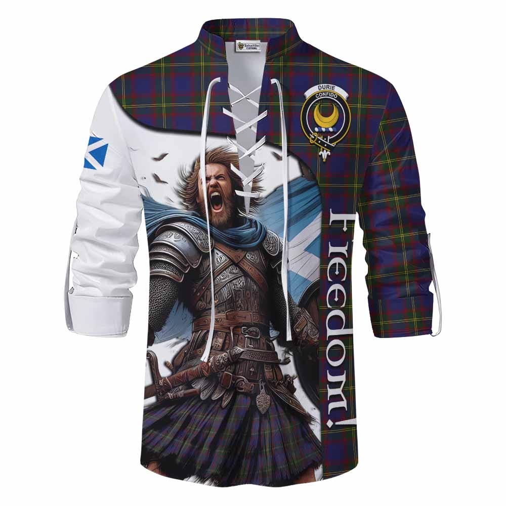 Tartan Vibes Clothing Durie Crest Tartan Ghillie Kilt Shirt Inspired by the Freedom of Scottish Warrior