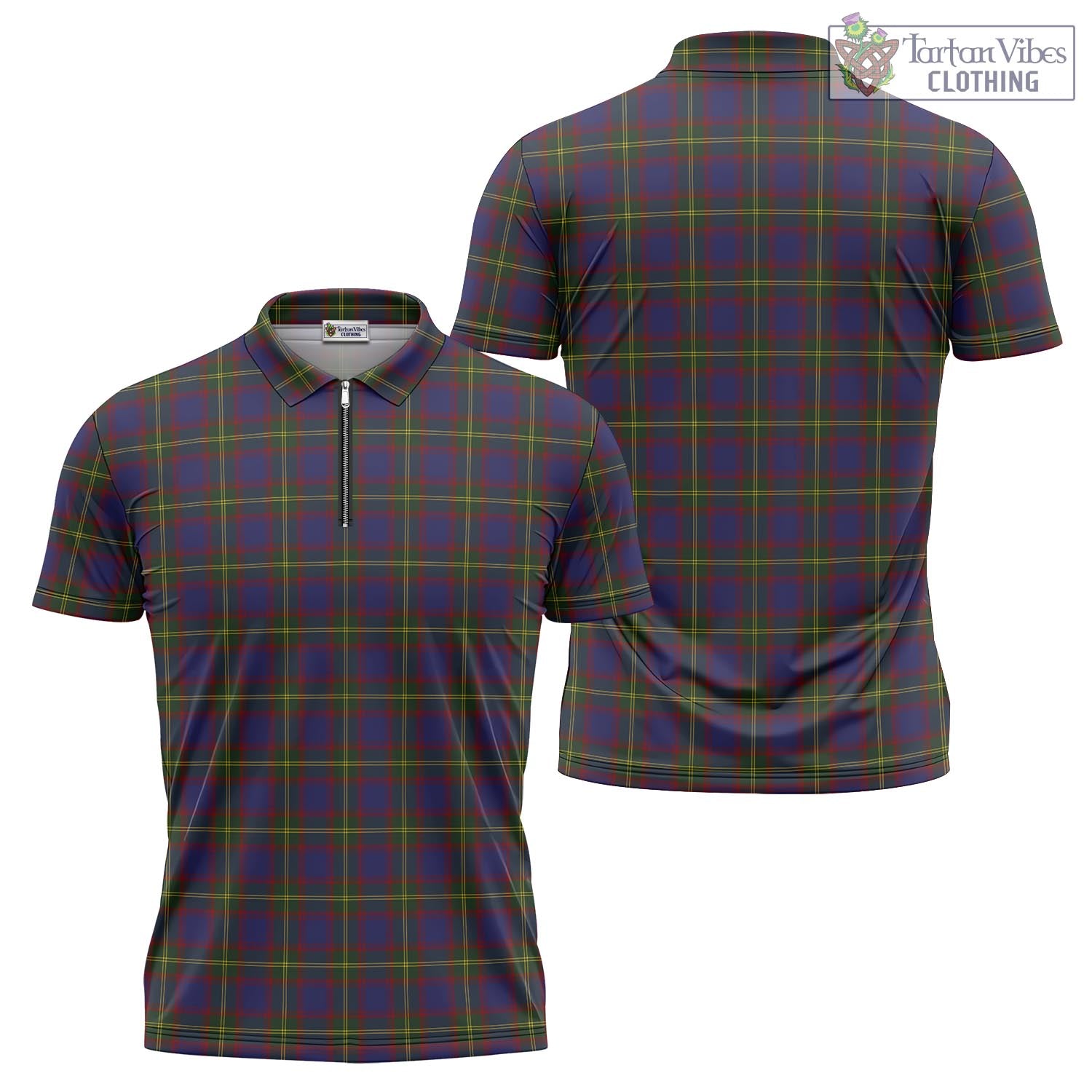 Tartan Vibes Clothing Durie Tartan Zipper Polo Shirt