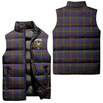 Durie Tartan Sleeveless Puffer Jacket with Family Crest