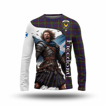 Durie Crest Tartan Long Sleeve T-Shirt Inspired by the Freedom of Scottish Warrior