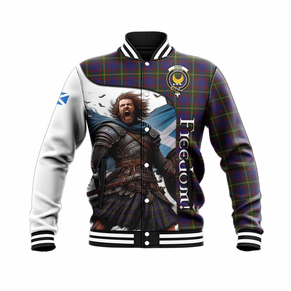 Tartan Vibes Clothing Durie Crest Tartan Baseball Jacket Inspired by the Freedom of Scottish Warrior