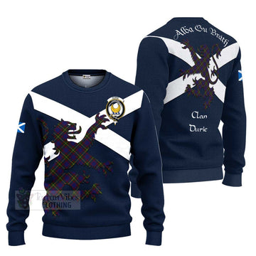 Durie Tartan Lion Rampant Ugly Sweater Proudly Display Your Heritage with Alba Gu Brath and Clan Name Unisex - Tartan Vibes Clothing