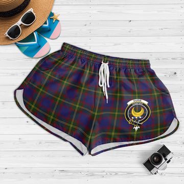 Durie Tartan Womens Shorts with Family Crest