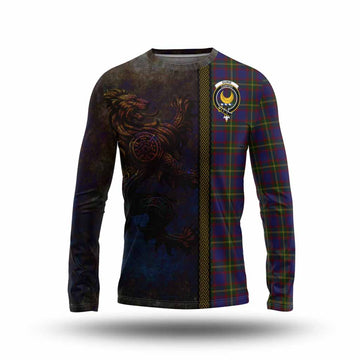 Durie Tartan Family Crest Long Sleeve T-Shirt Alba Gu Brath Be Brave Lion Ancient Style Unisex - Tartan Vibes Clothing