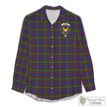 Durie Tartan Women's Casual Shirt with Family Crest