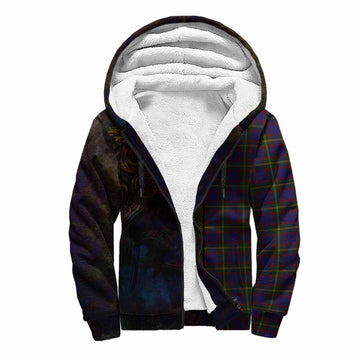 Durie Tartan Family Crest Sherpa Hoodie Alba Gu Brath Be Brave Lion Ancient Style Unisex S - Tartan Vibes Clothing