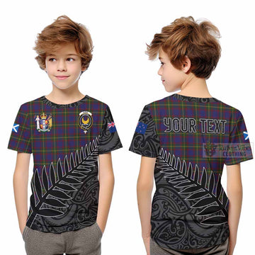 Durie Crest Tartan Kid T-Shirt with New Zealand Silver Fern Half Style