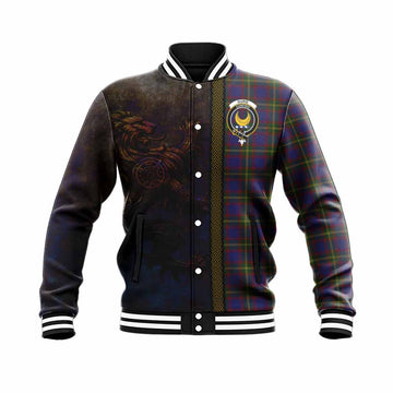 Durie Tartan Family Crest Baseball Jacket Alba Gu Brath Be Brave Lion Ancient Style Unisex - Tartan Vibes Clothing