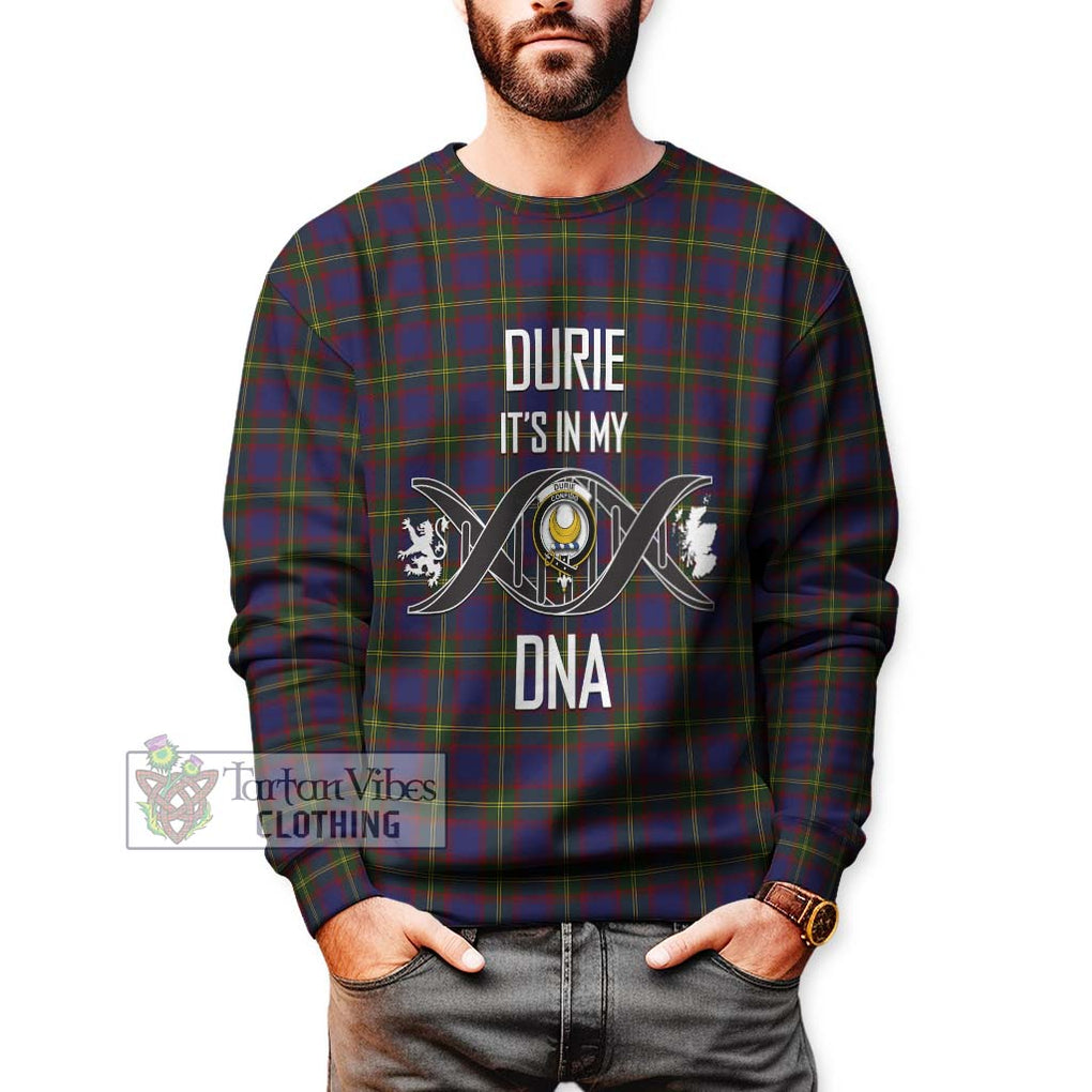 Durie Tartan Sweatshirt with Family Crest DNA In Me Style Unisex - Tartanvibesclothing Shop