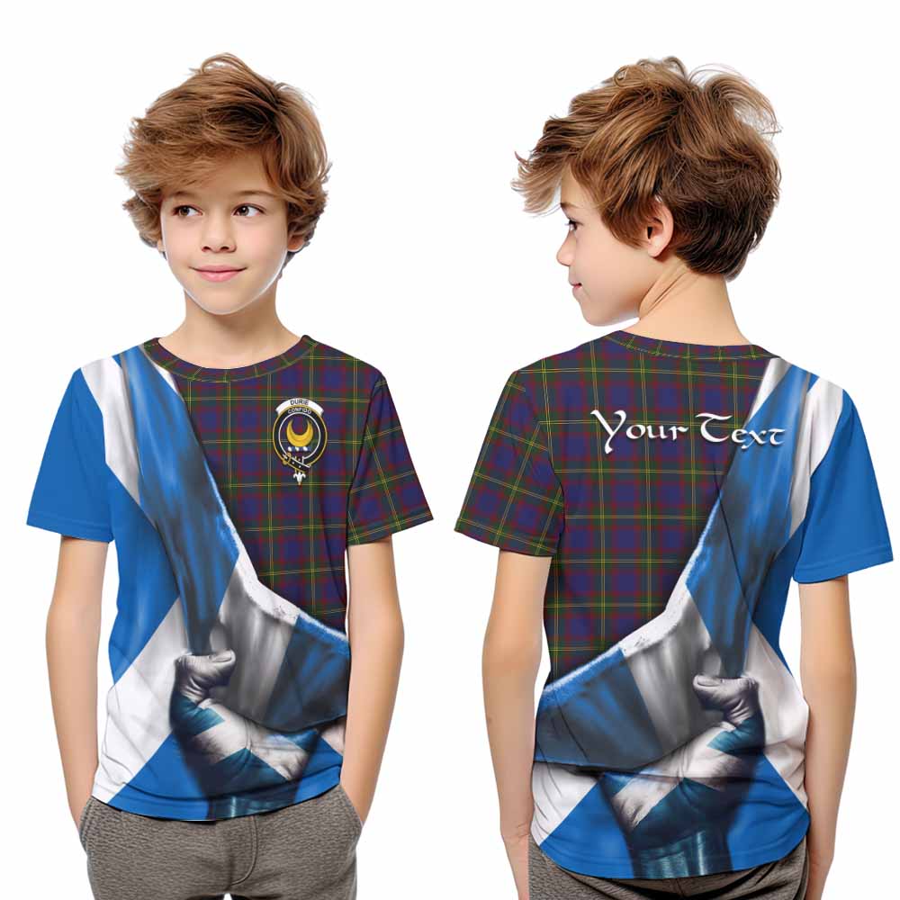 Tartan Vibes Clothing Durie Tartan Kid T-Shirt with Family Crest Scotland Patriotic Style