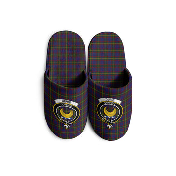 Durie Tartan Home Slippers with Family Crest