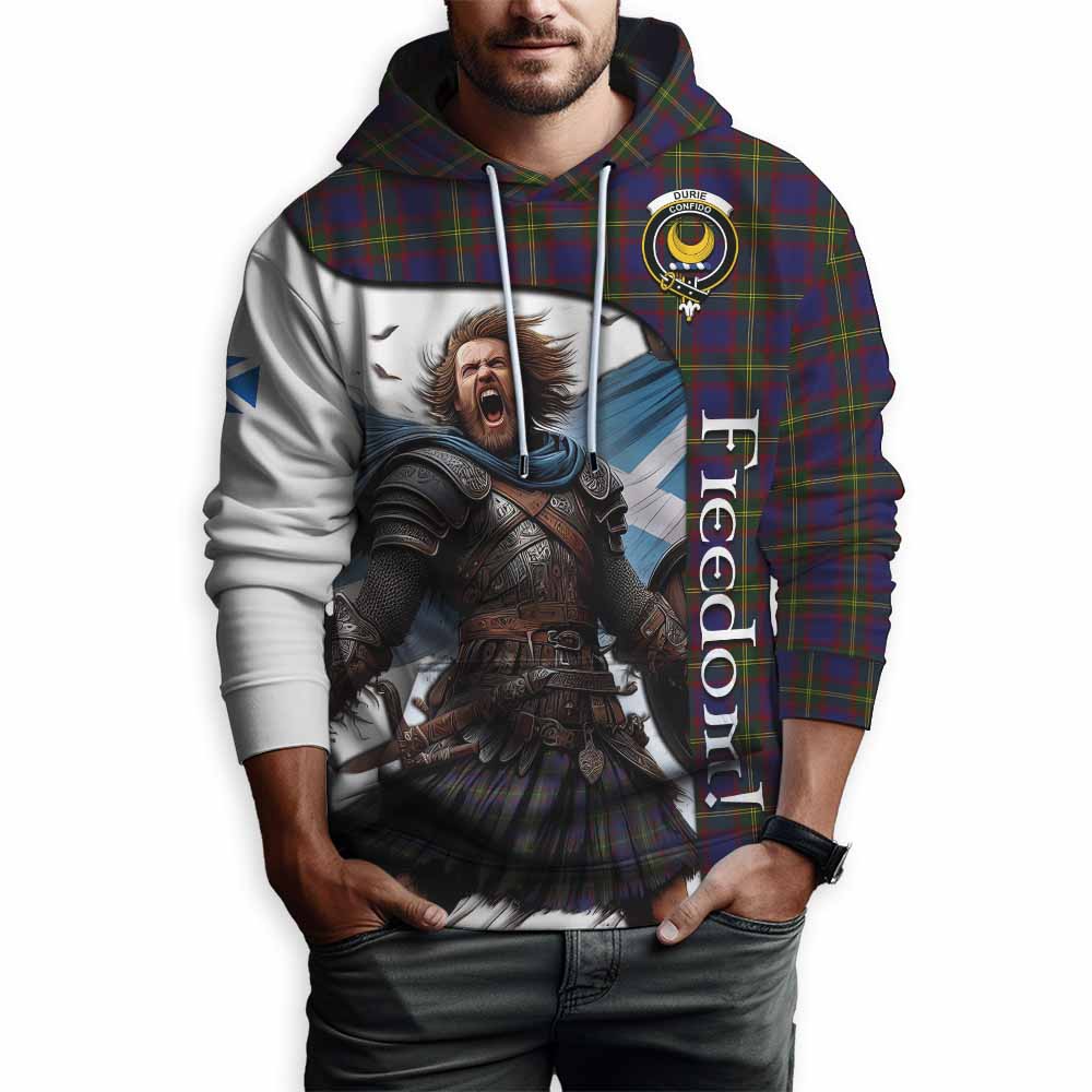 Tartan Vibes Clothing Durie Crest Tartan Hoodie Inspired by the Freedom of Scottish Warrior