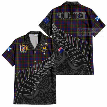 Durie Crest Tartan Short Sleeve Button Shirt with New Zealand Silver Fern Half Style