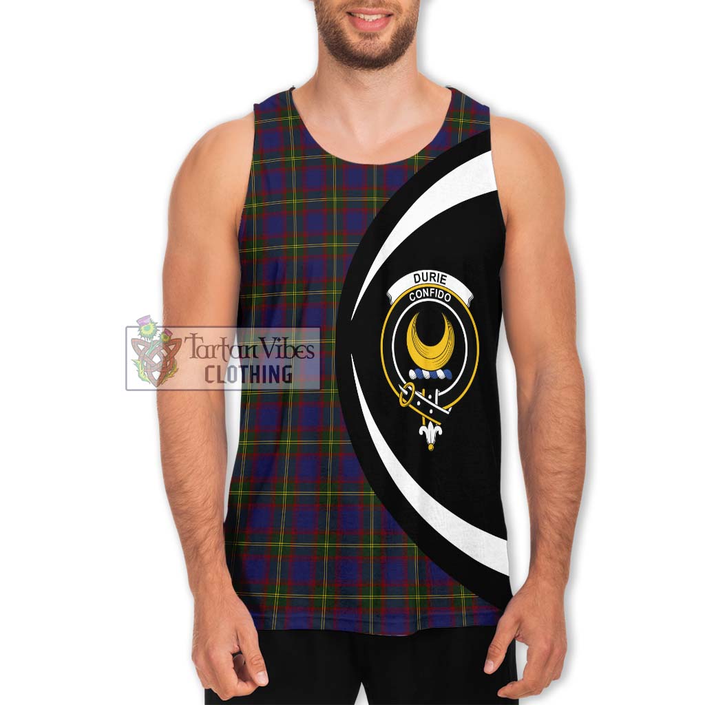 Durie Tartan Men's Tank Top with Family Crest Circle Style Men - Tartan Vibes Clothing