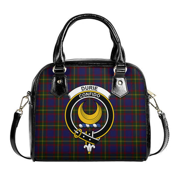 Durie Tartan Shoulder Handbags with Family Crest