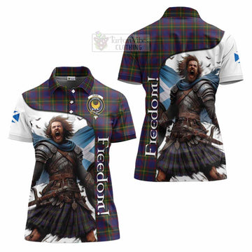 Durie Crest Tartan Women's Polo Shirt Inspired by the Freedom of Scottish Warrior