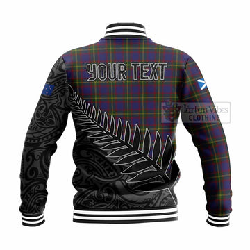 Durie Crest Tartan Baseball Jacket with New Zealand Silver Fern Half Style