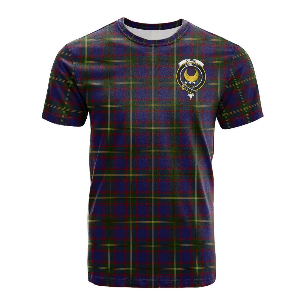 Durie Tartan T-Shirt with Family Crest - Tartan Vibes Clothing