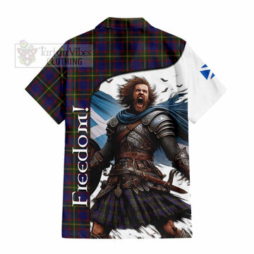 Durie Crest Tartan Short Sleeve Button Shirt Inspired by the Freedom of Scottish Warrior