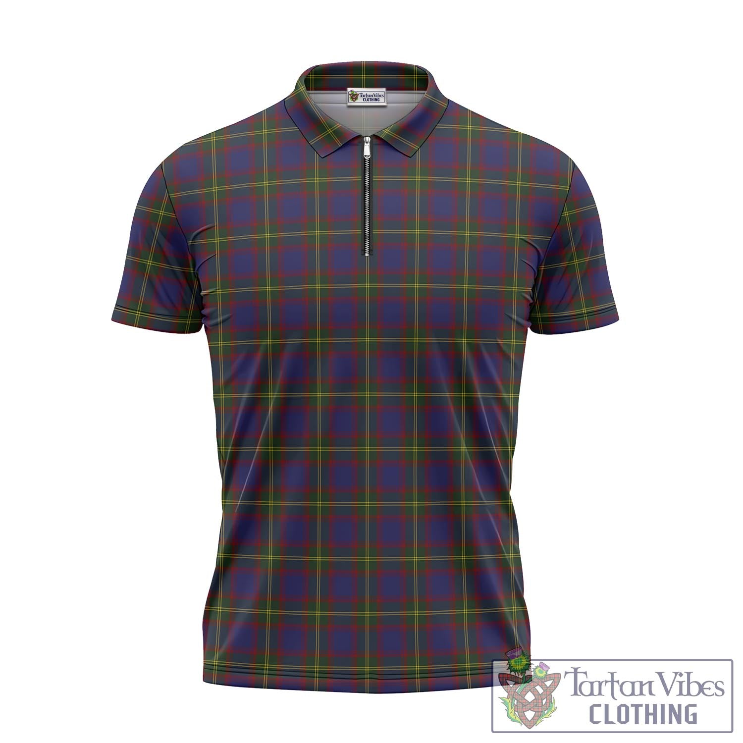 Tartan Vibes Clothing Durie Tartan Zipper Polo Shirt