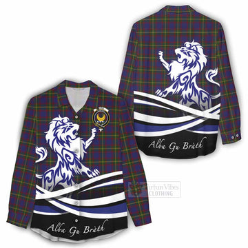 Durie Tartan Women's Casual Shirt with Alba Gu Brath Regal Lion Emblem