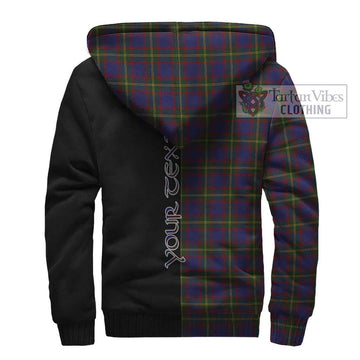 Durie Tartan Sherpa Hoodie with Family Crest and Half Of Me Style