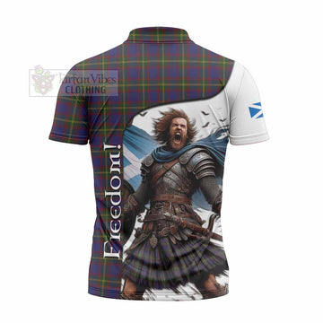 Durie Crest Tartan Zipper Polo Shirt Inspired by the Freedom of Scottish Warrior