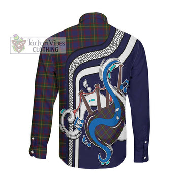 Durie Tartan Long Sleeve Button Shirt with Epic Bagpipe Style