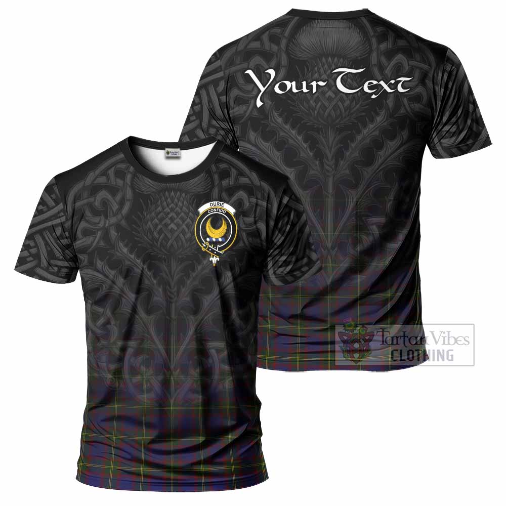 Tartan Vibes Clothing Durie Tartan T-Shirt with Family Crest Celtic Thistle Vibes