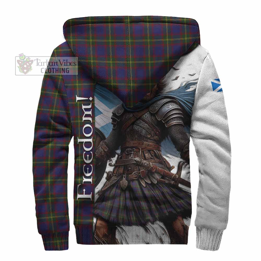 Tartan Vibes Clothing Durie Crest Tartan Sherpa Hoodie Inspired by the Freedom of Scottish Warrior