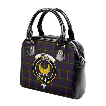 Durie Tartan Shoulder Handbags with Family Crest