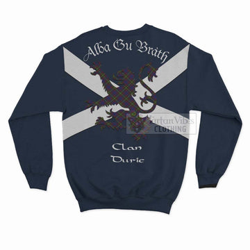 Durie Tartan Lion Rampant Sweatshirt  Proudly Display Your Heritage with Alba Gu Brath and Clan Name