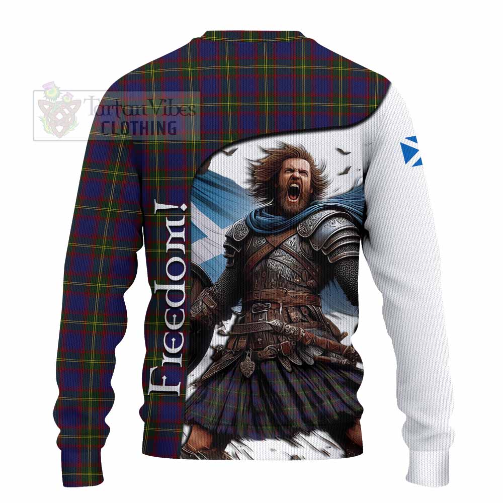 Tartan Vibes Clothing Durie Crest Tartan Knitted Sweater Inspired by the Freedom of Scottish Warrior