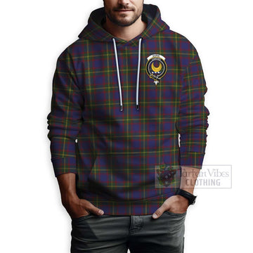 Durie Tartan Hoodie with Family Crest Celtic Skull Style