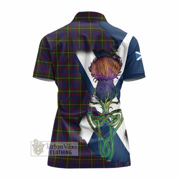 Durie Tartan Family Crest Women's Polo Shirt Scottish Thistle Celtic Inspired - Tartan Vibes Clothing