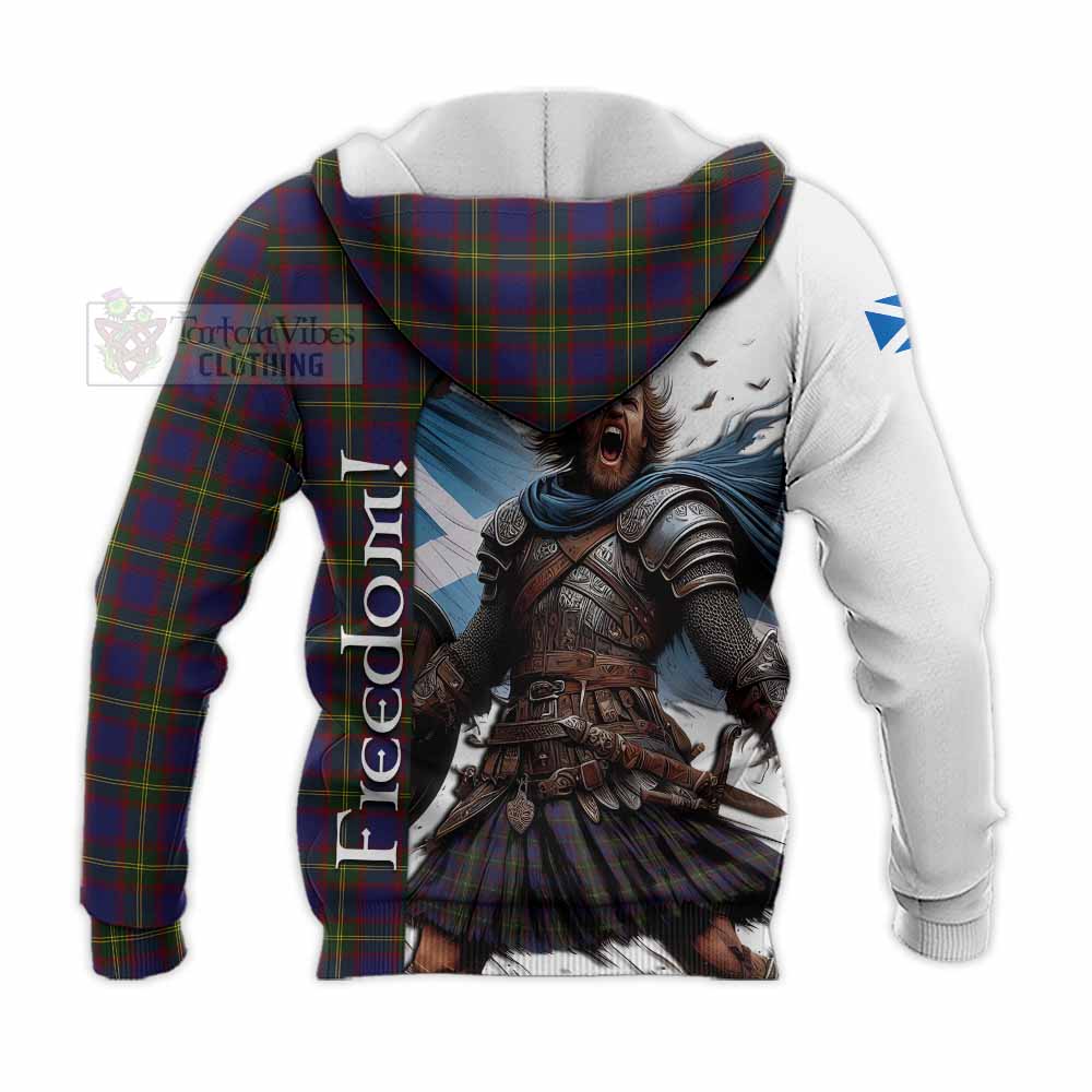 Tartan Vibes Clothing Durie Crest Tartan Knitted Hoodie Inspired by the Freedom of Scottish Warrior