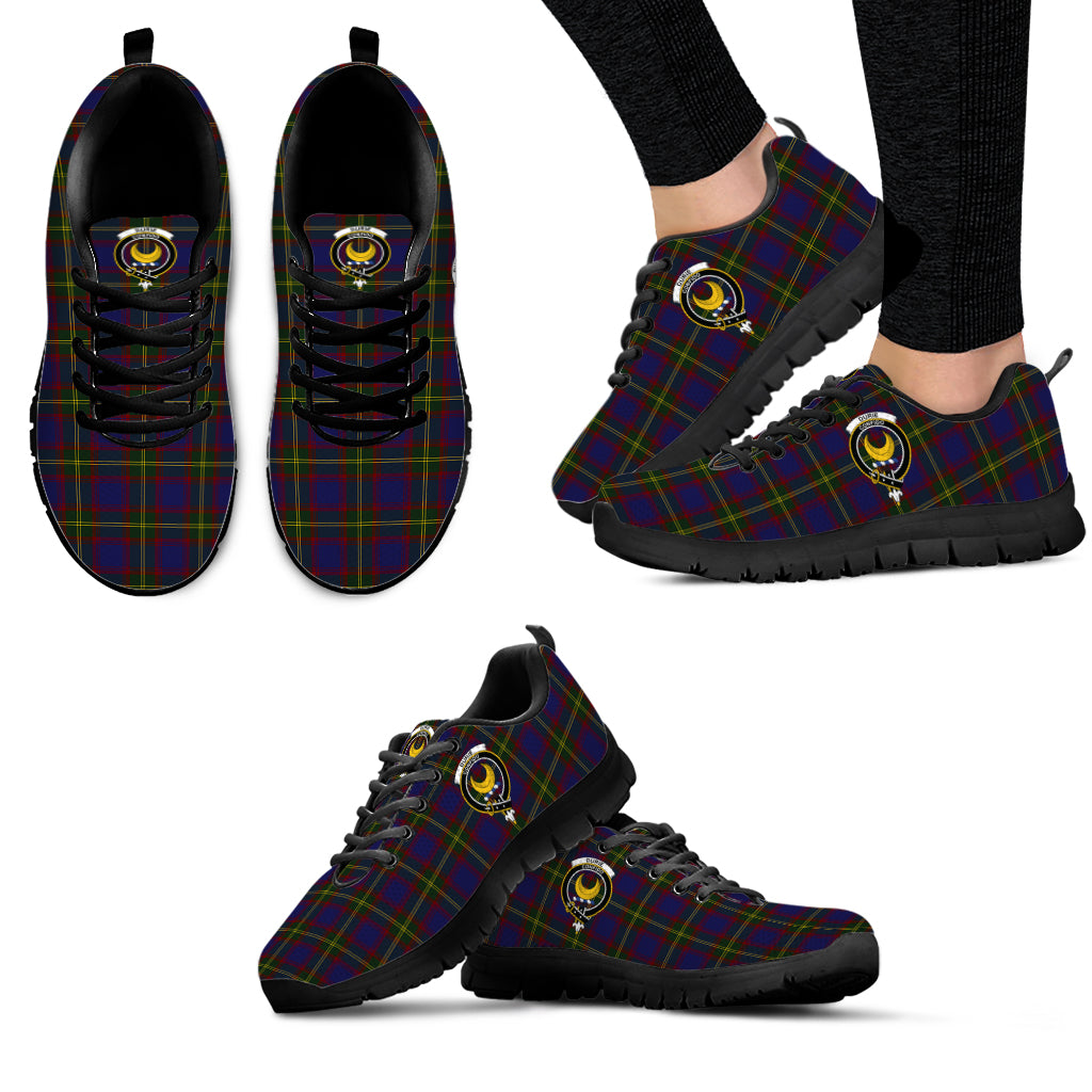 Durie Tartan Sneakers with Family Crest - Tartan Vibes Clothing