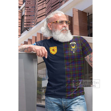 Durie Tartan Cotton T-shirt Alba with Scottish Lion Royal Arm Half Style