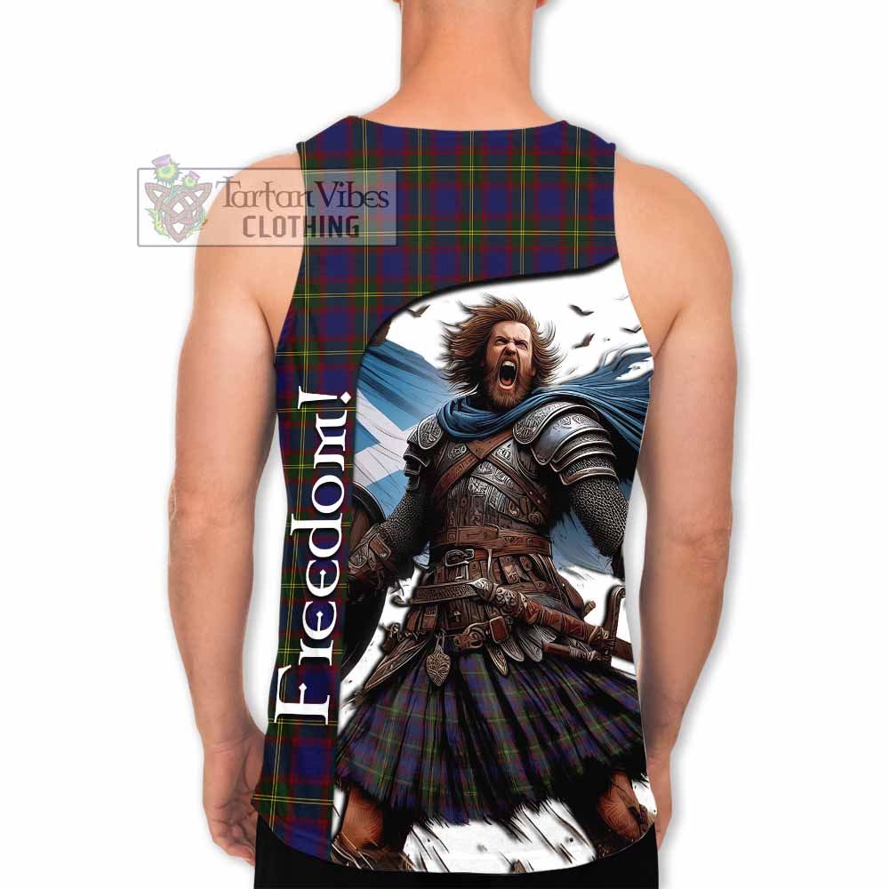 Tartan Vibes Clothing Durie Crest Tartan Men's Tank Top Inspired by the Freedom of Scottish Warrior