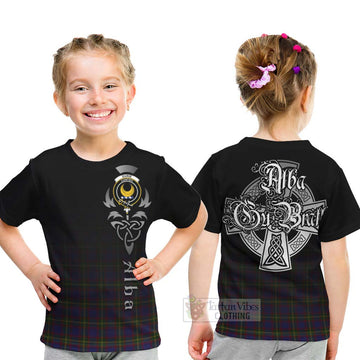 Durie Tartan Kid T-Shirt Featuring Alba Gu Brath Family Crest Celtic Inspired