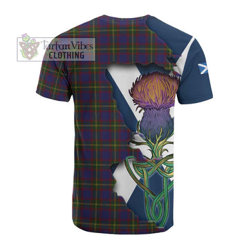 Durie Tartan Family Crest Cotton T-shirt Scottish Thistle Celtic Inspired - Tartan Vibes Clothing