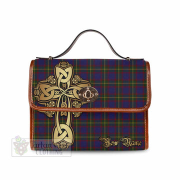 Durie Tartan Waterproof Canvas Bag Golden Thistle Celtic Cross Style