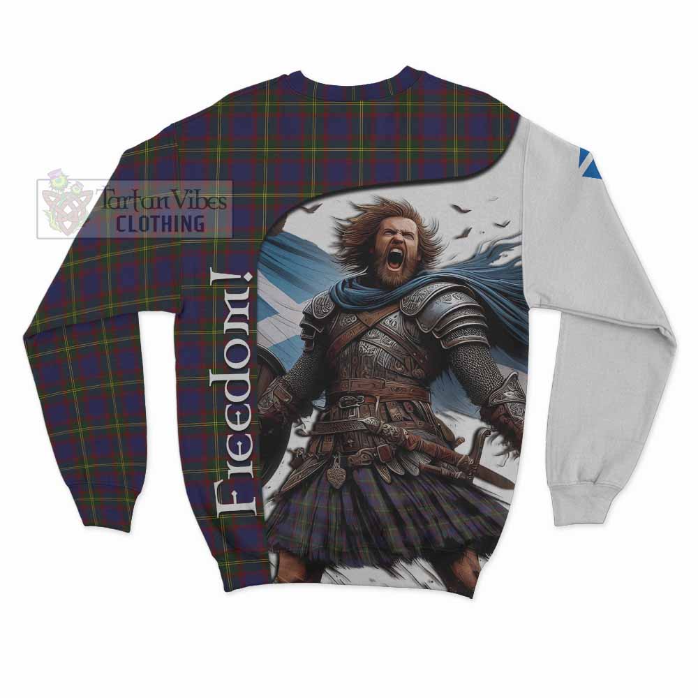 Tartan Vibes Clothing Durie Crest Tartan Sweatshirt Inspired by the Freedom of Scottish Warrior