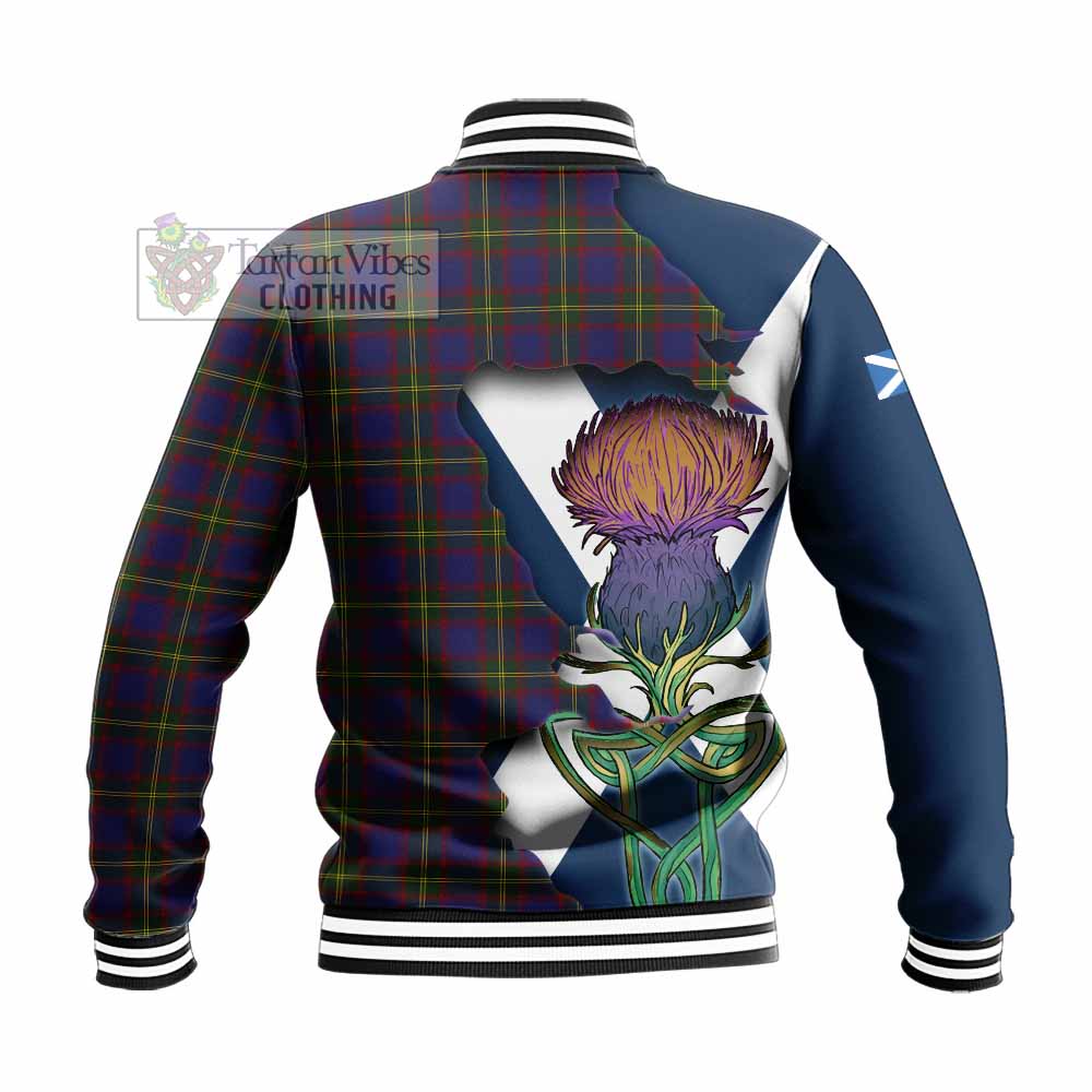 Durie Tartan Family Crest Baseball Jacket Scottish Thistle Celtic Inspired - Tartan Vibes Clothing
