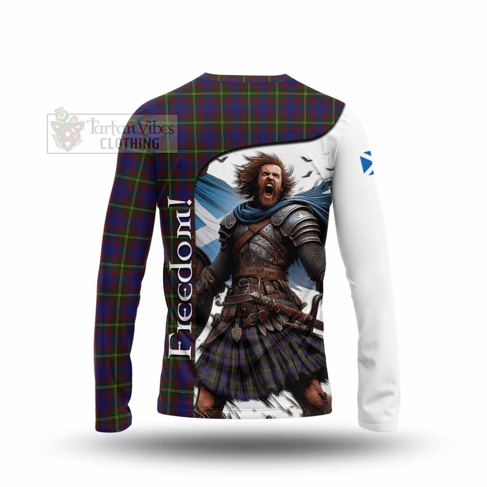 Tartan Vibes Clothing Durie Crest Tartan Long Sleeve T-Shirt Inspired by the Freedom of Scottish Warrior