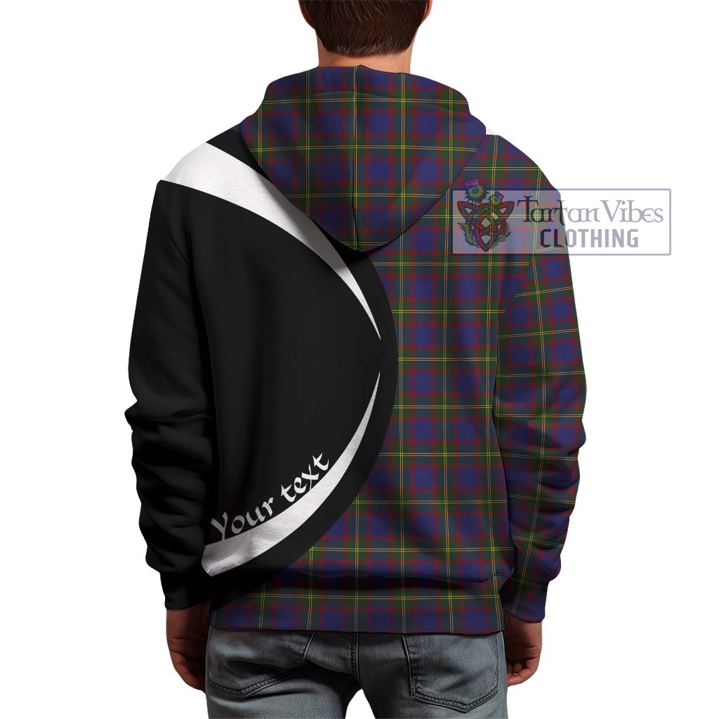 Tartan Vibes Clothing Durie Tartan Hoodie with Family Crest Circle Style