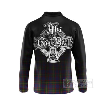 Durie Tartan Long Sleeve Polo Shirt Featuring Alba Gu Brath Family Crest Celtic Inspired - Tartan Vibes Clothing