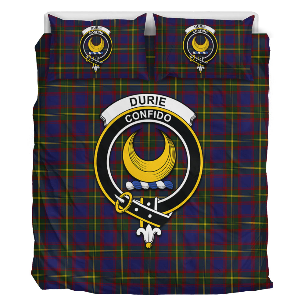 Durie Tartan Bedding Set with Family Crest - Tartan Vibes Clothing